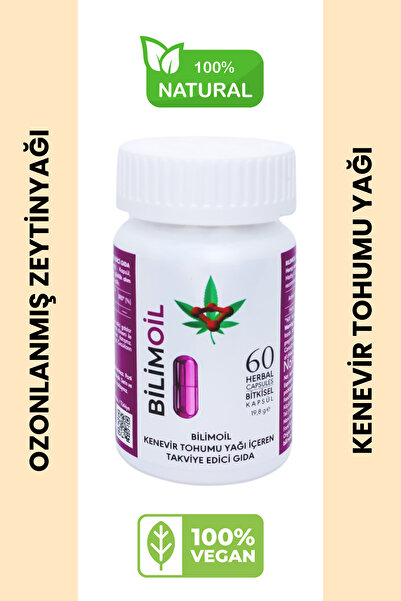 bilimoil Yüksek enerjili oksijen ile kenevir tohum yağı ve zeytinyağı içeren takviye edici gıda 2'li