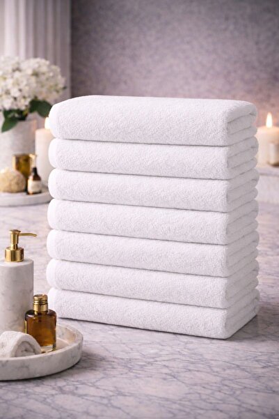 Elaganya Beyaz Spor Havlusu Leke Tutmayan Kuaför Berber otel Havlusu 50x90 Cm...