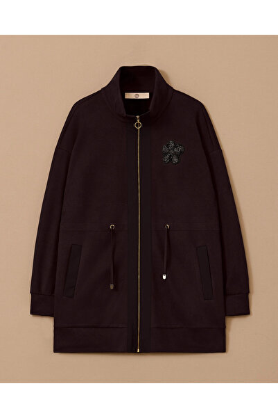 SCL Taş İşlemeli Fermuarlı Kap