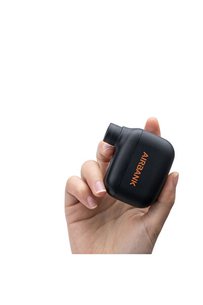 Choice مضخة هواء كهربائية محمولة صغيرة من AIRBANK Pocket SE باللون الأسود للدراجات الهوائية مزودة بصمام بريستا وشريدر للإطارات اللاسلكية