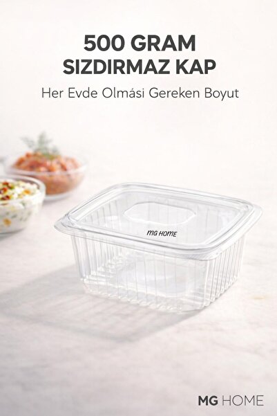 VENON ⭐ 10 Adet⭐500 Cc Sızdırmaz Kap Şeffaf Buzdolabı Saklama Kabı Et Suyu Dü...