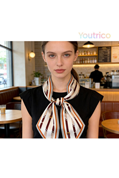 Youtrico وشاح منقوش، عصابة رأس ووشاح مزدوجا الوجه، مناسب لأجواء الخريف والشتاء