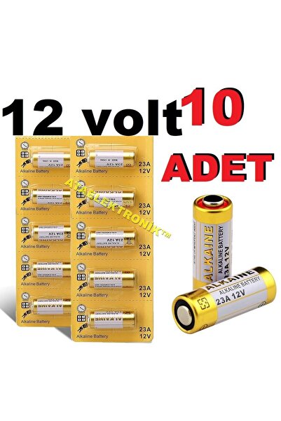 ATAELEKTRONİK 10 ADET 23A Alarm Araç Garaj Araç Kepenk Kumanda Pili 23 A 12 V...