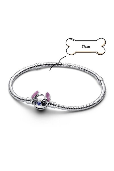 Miniso سوار من الفضة عيار 925، موديل C201-17 سم، من مجموعة ديزني ليلو وستيتش،...