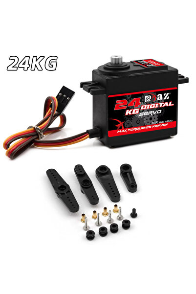 Choice محرك سيرفو رقمي RCXAZ بوزن 24 كجم، دوران 180 درجة، محرك سيرفو معدني، 1...