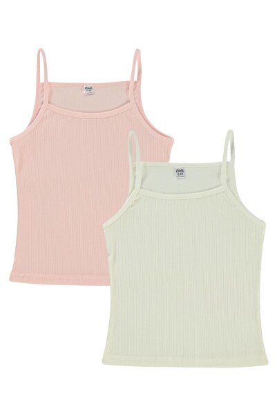 Civil Girls طقم قميص داخلي مخطط من ريبانا لعمر 2-10 سنوات - إيكرو لعمر 6-7 سنوات