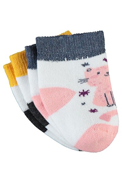 Civil Baby White Baby Girl Towel Socks - 6-18 Months