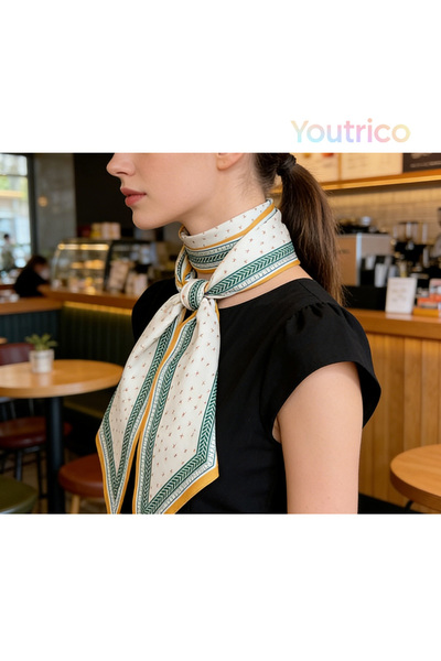 Youtrico وشاح حريري منقوش، عصابة رأس ورقبة مزدوجة الجوانب، أجواء الخريف والشتاء