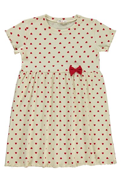 Civil Girls Kalp Empirme 6-9 Yaş Elbise - Fil Dişi 7-8 Yaş