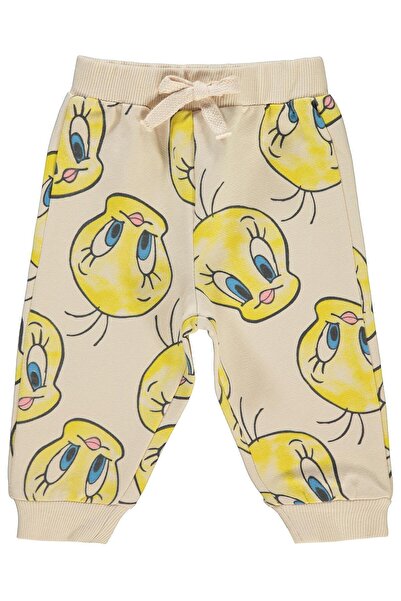 TWEETY Baby Girl Sweatpants 6-18 Months Stone Color