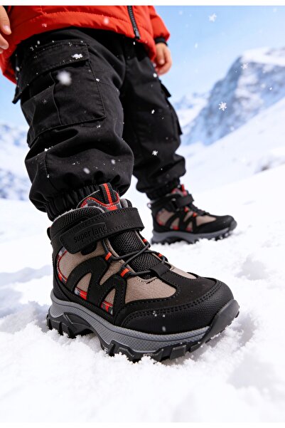 Süperland Avax Момчешки анатомични ботуши от естествена кожа с неплъзгаща се ...