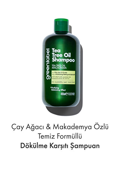 Greenlabel Çay Ağacı Ve Makademya Özlü Tuzsuz Parabensiz Sülfatsız Ve Silikonsuz Dökülme Karşıtı şampuan 400 ml