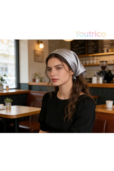 Youtrico وشاح مربع بلون موحد 70*70 سم، غطاء رأس، إكسسوار للحقيبة