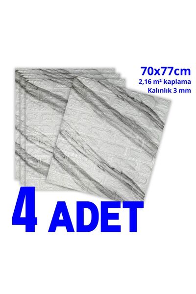 HORECA MARKET Kendinden Yapışkanlı Duvar Kağıdı Panel Strafor Köpük Brick Mar...