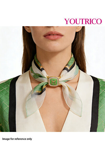 Youtrico مشبك وشاح حريري فاخر - إكسسوار أنيق وراقي للنساء