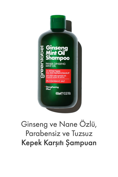 Greenlabel Greenlabel Ginseng Ve Nane Özlü Parabensiz Tuzsuz Kepek Karşıtı Ba...