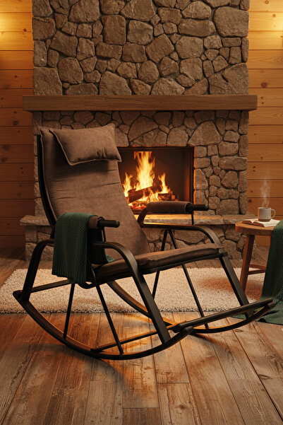 LUMİS GARDEN Sallanan Sandalye, Metal Ayaklı Tv Koltuğu, Sallanır Dinlenme Ko...