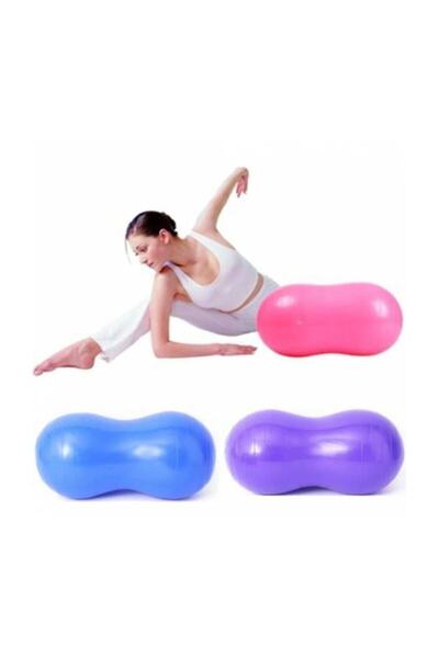 Deez Spor Fıstık Pilates Topu Spor Egzersiz Topu +90 Cm Pilates Topu + Şişirm...