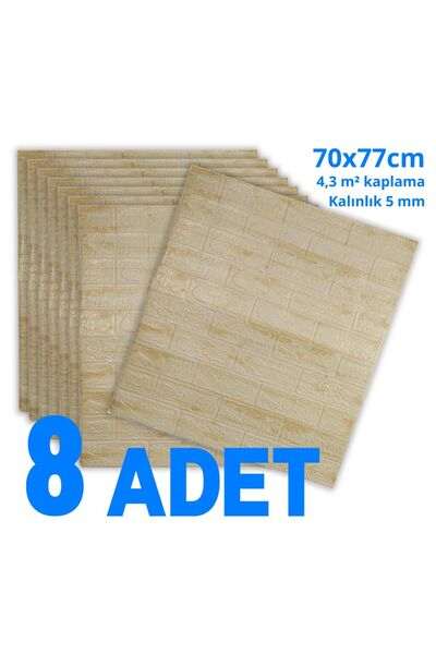 HORECA MARKET 3D Kendinden Yapışkanlı Duvar Kağıdı Strafor Köpük Kül ağacı 70...