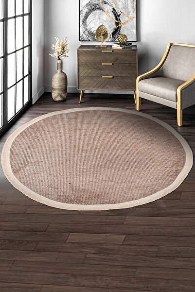 dekozer Azra Bej Yuvarlak Mutfak Halısı | Yıkanabilir, Kaymaz Taban, Yumuşak ...