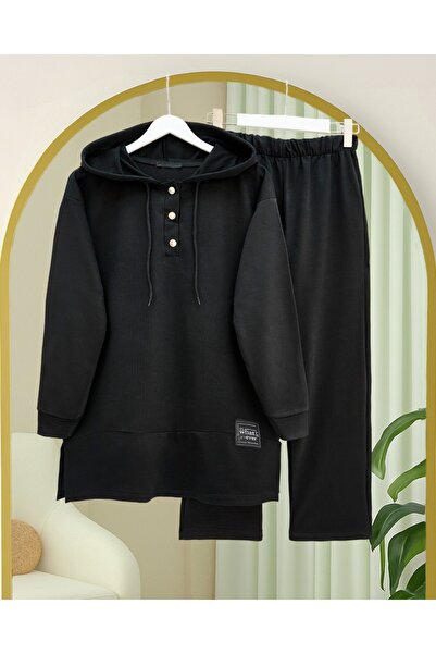 HİJABAYA Διπλό Βαμβακερό Σετ - Με Κουμπώματα και Λεπτομέρεια Στόμιου