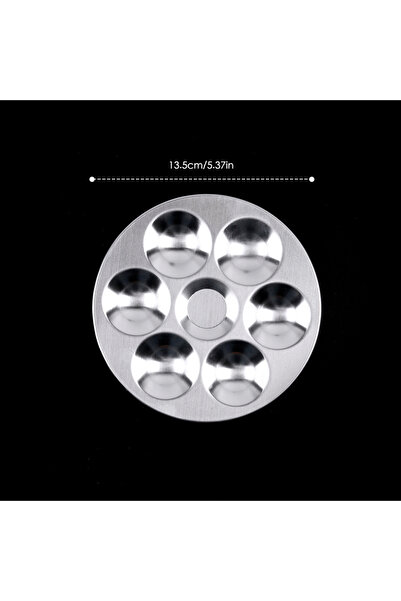 Choice لوحة خلط طين ألومنيوم دائرية الشكل بستة ثقوب، سطح معدني أملس، سهلة الت...
