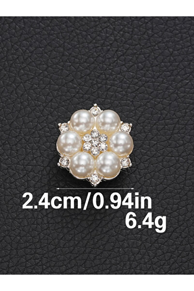 Choice 2.4 سم - قطعتان 2 2 قطعة أزرار أكمام مرصعة باللؤلؤ وأحجار الراين، زينة...