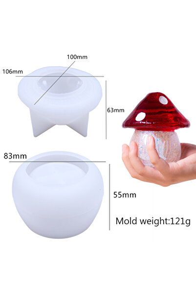 Choice قالب سيليكون على شكل مرطبان شموع لطيف، مصنوع يدويًا من الكريستال والإي...