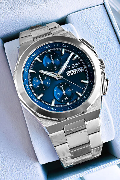 Tom Jones Erkek Kol Saati 3 Atm Su Geçirmez Gümüş Renk Çelik Kordon Cbk650