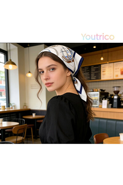 Youtrico وشاح مربع للربيع والخريف مقاس 70*70 سم، غطاء رأس، وشاح منقوش للرقبة