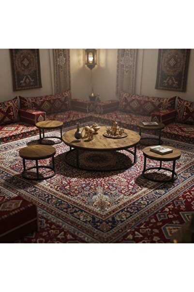 DEC4 طقم طاولات شاي دائرية بتصميم راقى