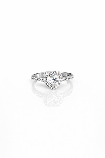 HOUSEKİ خاتم على شكل قلب من حجر الزركون قابل للتعديل