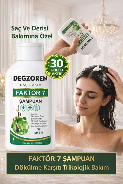 DEGZOREN Saç Dökülmesine Karşı Hızlı Uzama Destekleyici Tuzsuz Güçlü Bakım Şa...