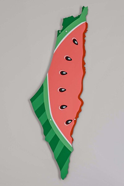 Colorfull Worlds Palestine Map Peace Themed Uv Printed Metal Decor - Islamic ...