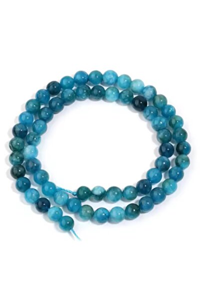Choice 6mm Apx 59pcs 1 Strand Natural Blue Apatite Stone Beads 4/6/8/10mm Rou...