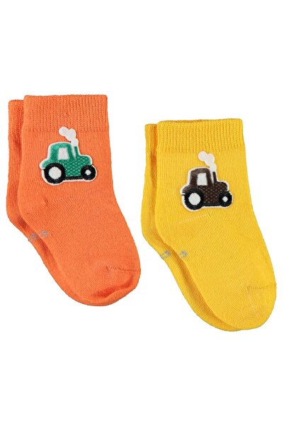 Civil Baby Baby Boy 2-Piece Socks with Accessories 6- - Yellow 18 Months