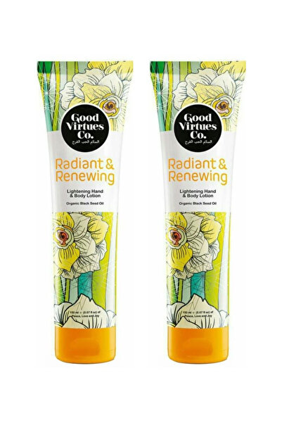 Good Virtues Co. قطعتان لوشن تفتيح اليدين والجسم بزيت حبة البركة العضوي 150 مل