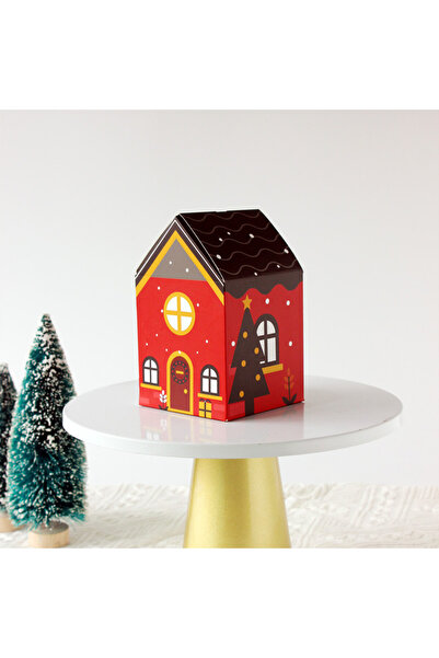 Choice 10pcs 8.5x8.5x14cm GRAY 10pcs Christmas Candy Box Creative Cartoon Pattern Chocolate Cookies Packag