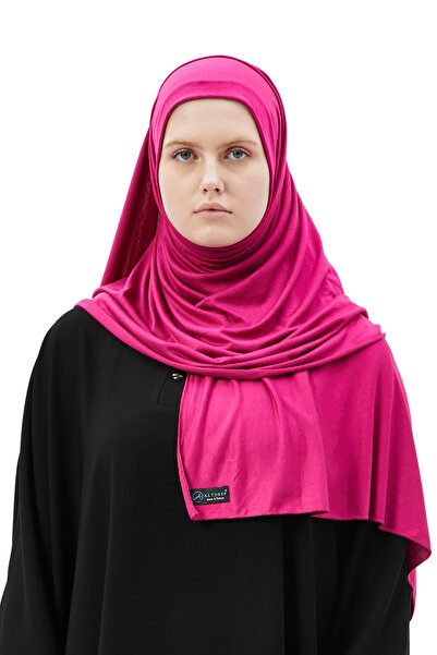 Altobeh Hijab Χτενισμένο Βαμβακερό Σάλι Απλό Ανοιχτό Φούξια