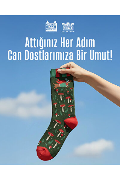 Başka Bir Hayat Diliyorum Noel Sosis Köpek ve Mantarları Çorap