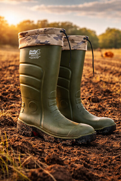 Polly Boot Pánské dlouhé vysoké boty Khaki Galaxy Vega O4 (NECHRÁNĚNÉ).