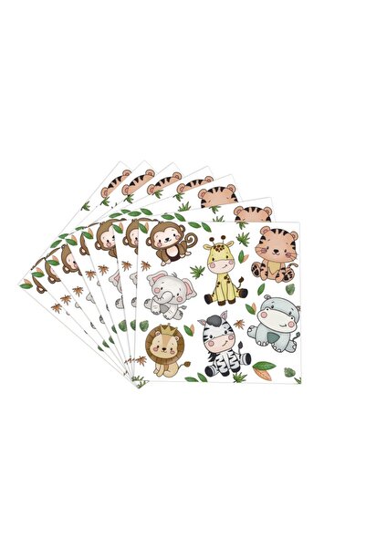 Choice 20pcs napkins Jungle Animals Themed Disposable Tableware Set Paper Plates Napkins Cups Tablecloth fo