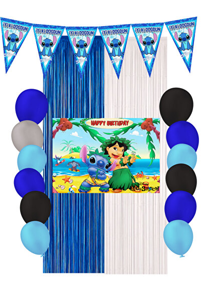 HAPPYLOOPPARTY Stitch & Lilo Doğum Günü Parti Malzemeleri Süsleri Mixxi Set