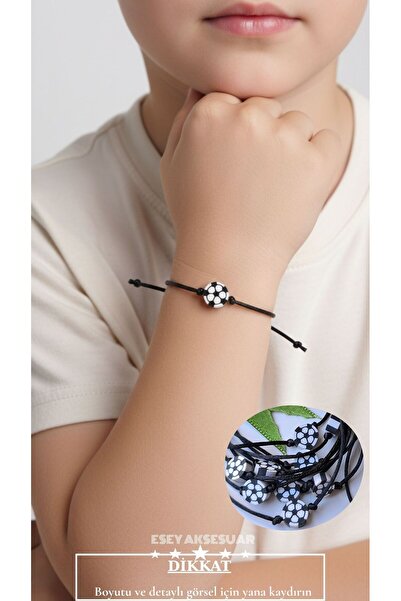 Esey Dizayn Futbol 10 Adet Spor Bileklik Ayarlanabilir İpli