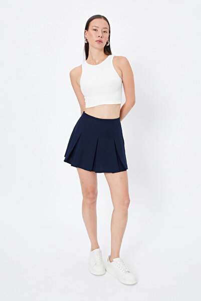 Reyon Fustă specială plisată bleumarin 37074