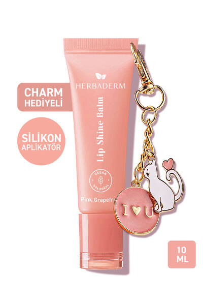 Herbaderm Parlatıcı, Dolgunlaştırıcı, Onarıcı Renkli Dudak Balmı, Pembe Greyfurt Aromalı 10 ml