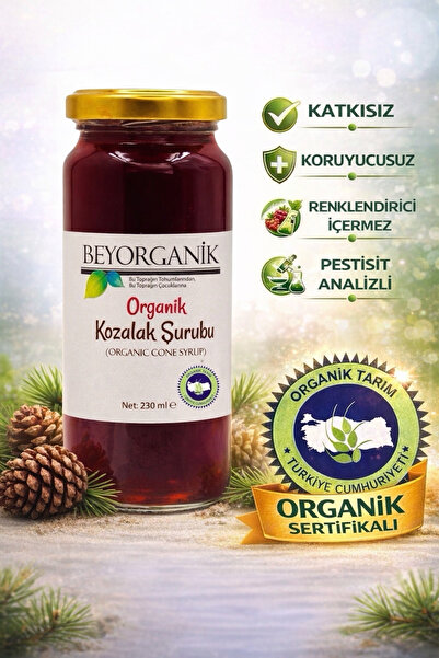 BEYORGANİK ORGANİK Kozalak Şurubu 230gr (PESTİSİT ve AĞIR METAL ANALİZLİ)