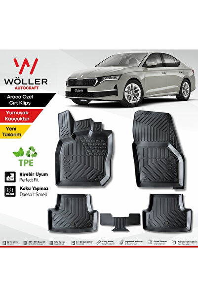 wöller Skoda Octavia Paspas 2021 2025 Arası Uyumlu 3d Havuzlu Paspas