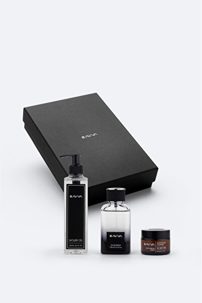 Avva Erkek Siyah Hediye Kutulu Shower 100 ml Jel-Krem-Parfüm Seti B009113