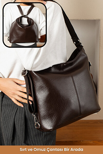 POLOGRAND London Geantă originală pentru umăr și rucsac pentru femei - Geantă practică și elegantă cu curea diagonală reglabilă de dimensiuni mari